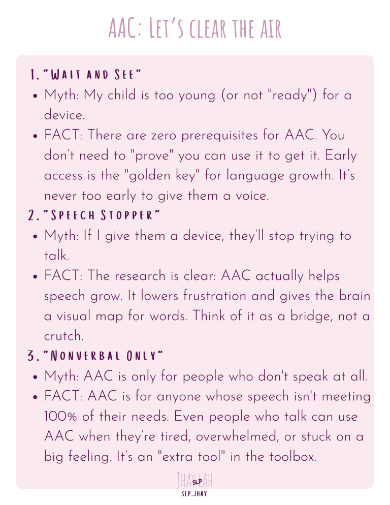 AAC: let's clear the air. Myths and Facts